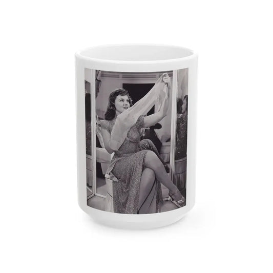 Paulette Goddard #155 (Vintage Female Icon) White Coffee Mug 15oz - Go Mug Yourself