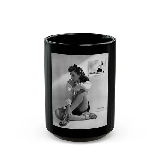 Paulette Goddard #157 (Vintage Female Icon) Black Coffee Mug 15oz - Go Mug Yourself