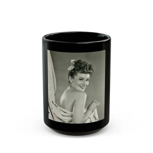 Paulette Goddard #163 (Vintage Female Icon) Black Coffee Mug 15oz - Go Mug Yourself