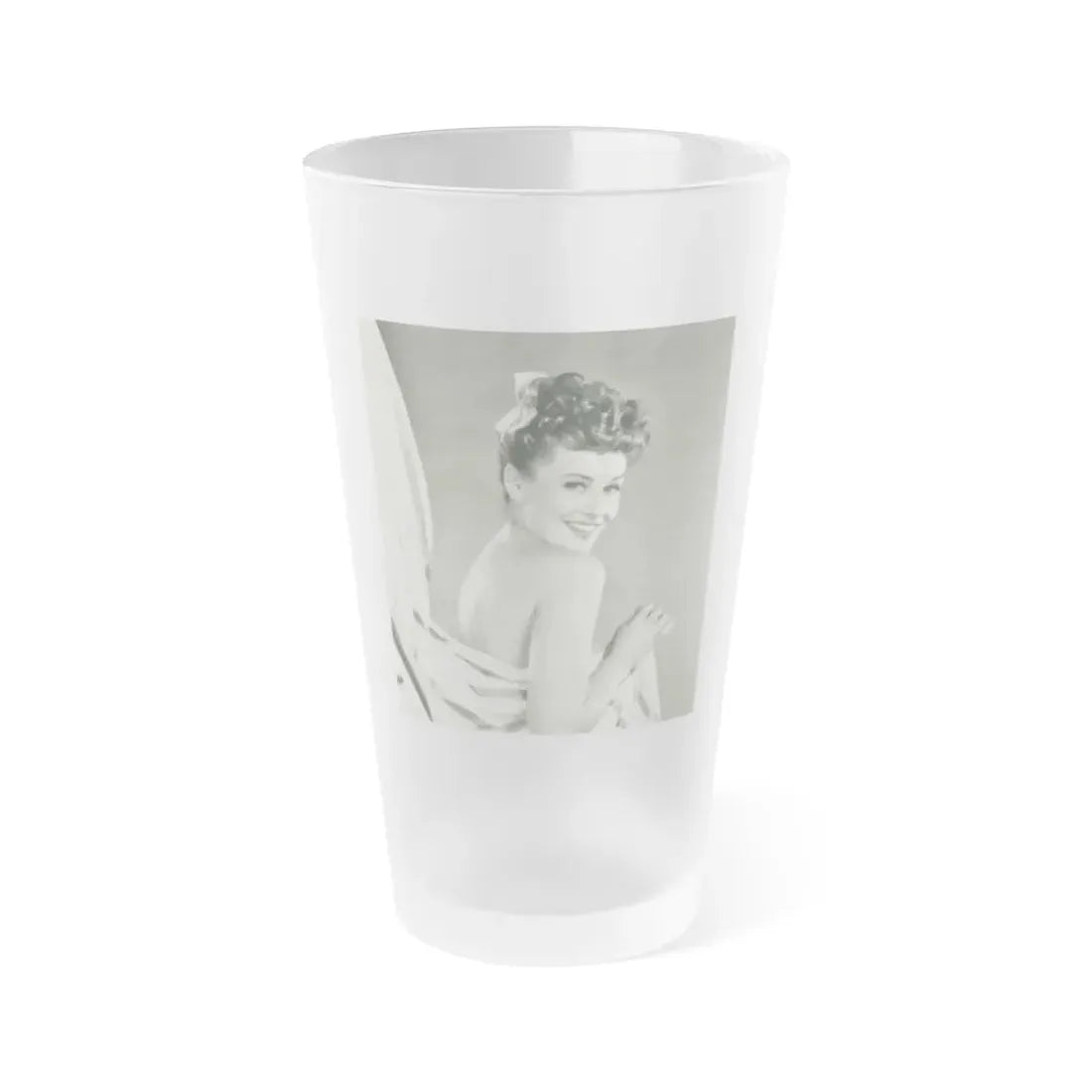 Paulette Goddard #163 (Vintage Female Icon) Frosted Pint Glass 16oz 16oz Frosted - Go Mug Yourself
