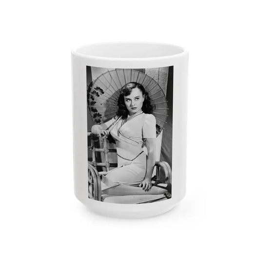Paulette Goddard #165 (Vintage Female Icon) White Coffee Mug 15oz - Go Mug Yourself