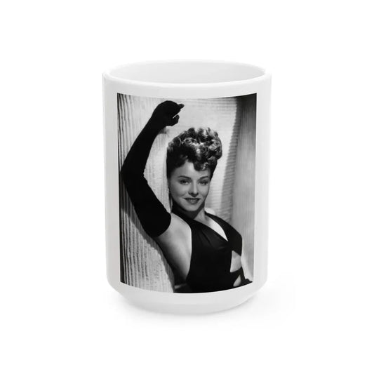 Paulette Goddard #166 (Vintage Female Icon) White Coffee Mug 15oz - Go Mug Yourself