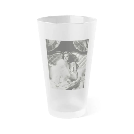 Paulette Goddard #167 (Vintage Female Icon) Frosted Pint Glass 16oz 16oz Frosted - Go Mug Yourself