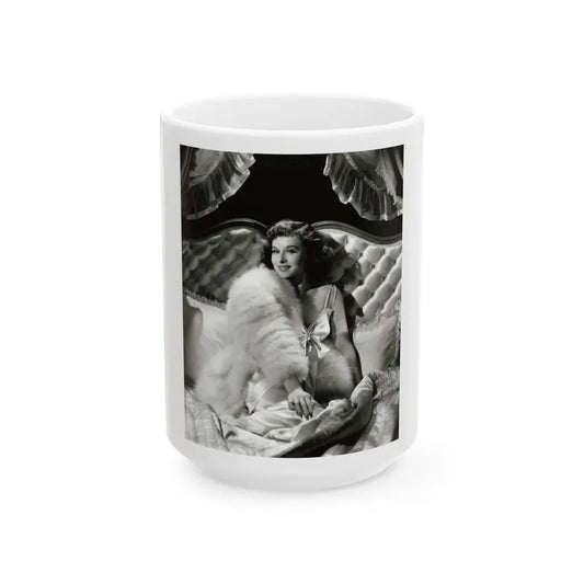 Paulette Goddard #167 (Vintage Female Icon) White Coffee Mug 15oz - Go Mug Yourself