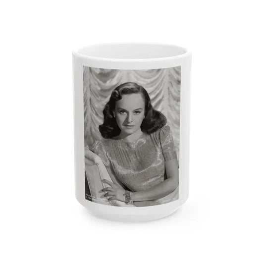 Paulette Goddard #168 (Vintage Female Icon) White Coffee Mug 15oz - Go Mug Yourself
