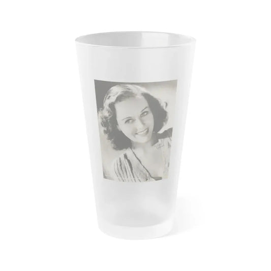 Paulette Goddard #169 (Vintage Female Icon) Frosted Pint Glass 16oz 16oz Frosted - Go Mug Yourself
