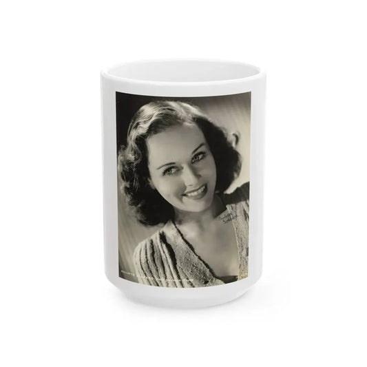 Paulette Goddard #169 (Vintage Female Icon) White Coffee Mug 15oz - Go Mug Yourself