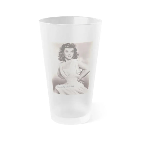 Paulette Goddard #173 (Vintage Female Icon) Frosted Pint Glass 16oz 16oz Frosted - Go Mug Yourself