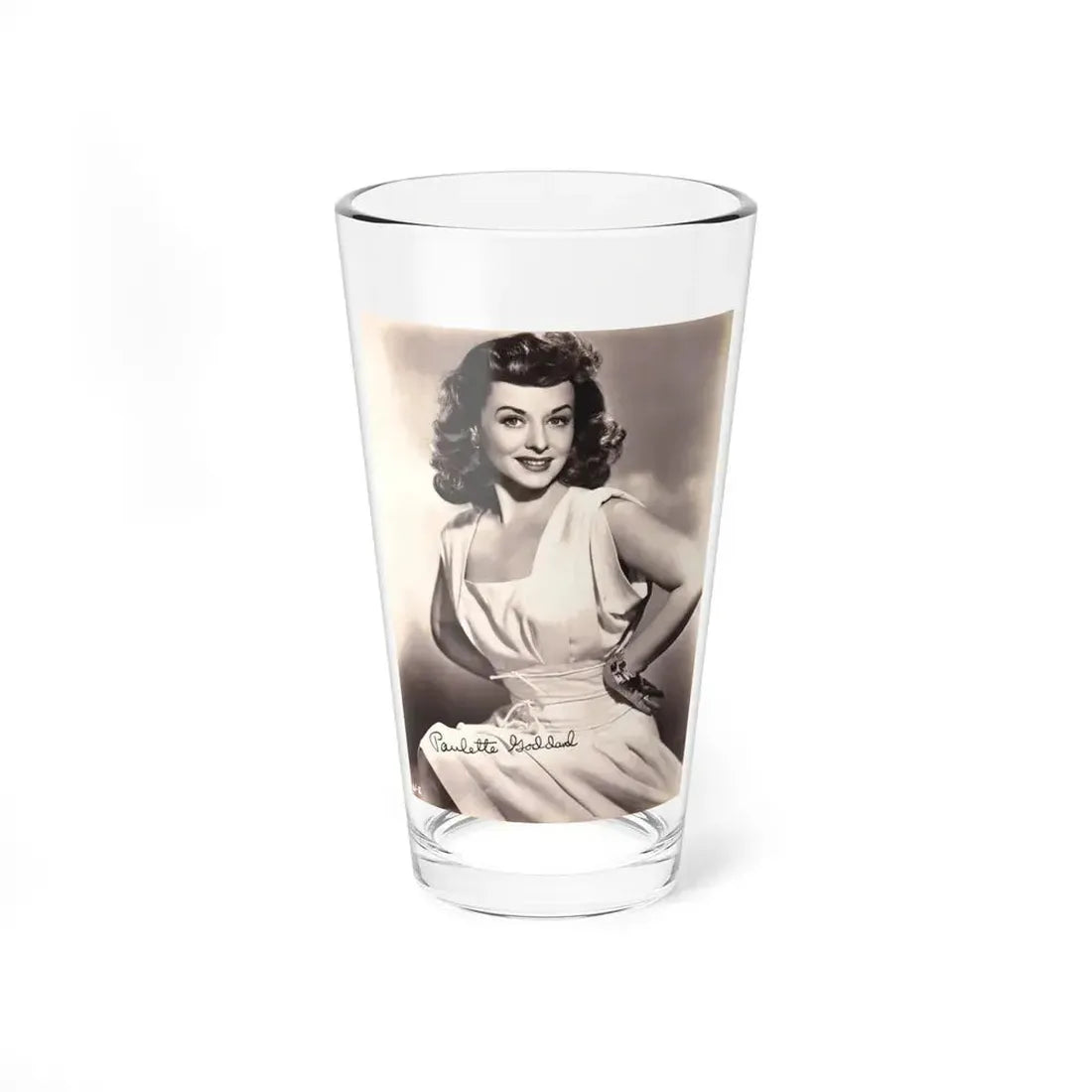 Paulette Goddard #173 (Vintage Female Icon) Pint Glass 16oz 16oz - Go Mug Yourself