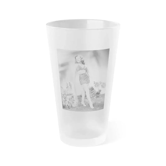 Paulette Goddard #181 (Vintage Female Icon) Frosted Pint Glass 16oz 16oz Frosted - Go Mug Yourself
