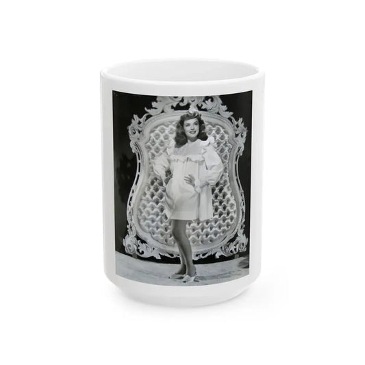 Paulette Goddard #186 (Vintage Female Icon) White Coffee Mug 15oz - Go Mug Yourself