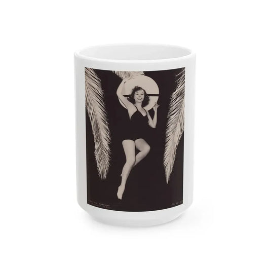 Paulette Goddard #189 (Vintage Female Icon) White Coffee Mug 15oz - Go Mug Yourself