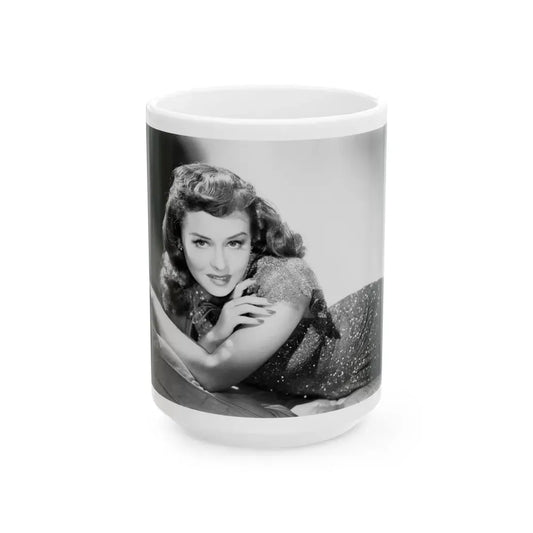 Paulette Goddard #2001 (Vintage Female Icon) White Coffee Mug 15oz - Go Mug Yourself