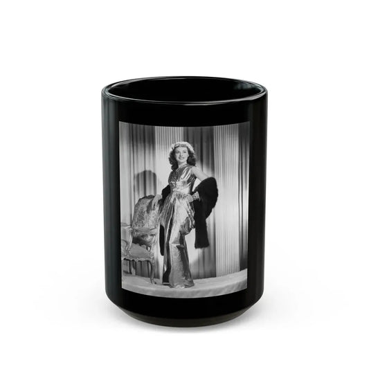 Paulette Goddard #202 (Vintage Female Icon) Black Coffee Mug 15oz - Go Mug Yourself