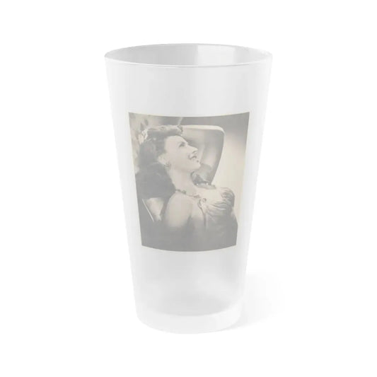 Paulette Goddard #204 (Vintage Female Icon) Frosted Pint Glass 16oz 16oz Frosted - Go Mug Yourself