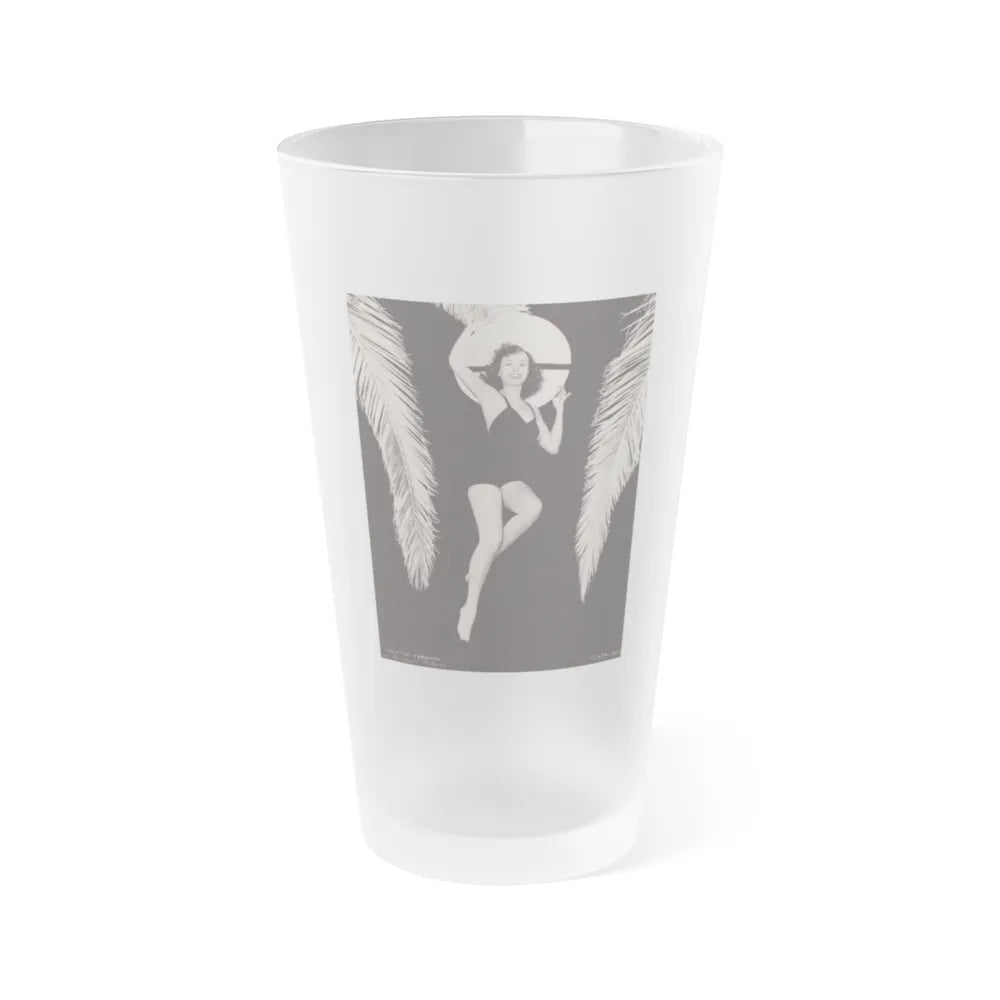 Paulette Goddard #209 (Vintage Female Icon) Frosted Pint Glass 16oz-16oz-Frosted-Go Mug Yourself
