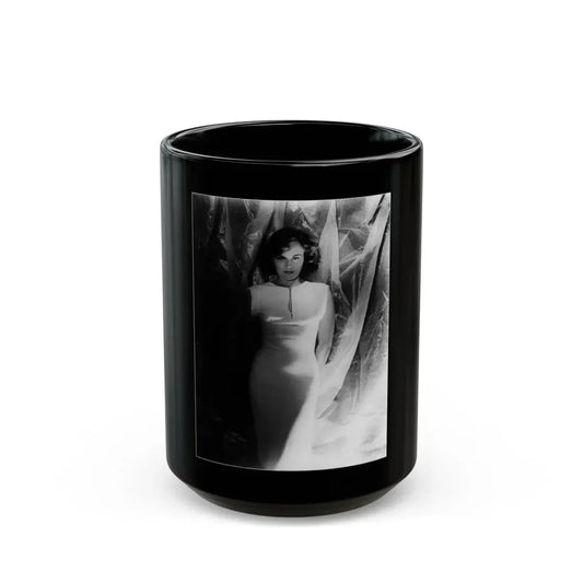 Paulette Goddard #39 (Vintage Female Icon) Black Coffee Mug 15oz - Go Mug Yourself