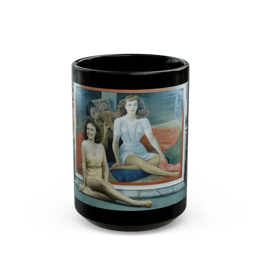Paulette Goddard #59 (Vintage Female Icon) Black Coffee Mug 15oz - Go Mug Yourself
