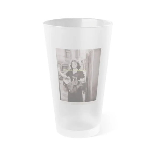 Paulette Goddard #71 (Vintage Female Icon) Frosted Pint Glass 16oz 16oz Frosted - Go Mug Yourself