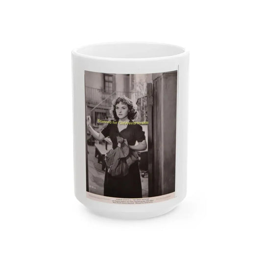Paulette Goddard #71 (Vintage Female Icon) White Coffee Mug 15oz - Go Mug Yourself