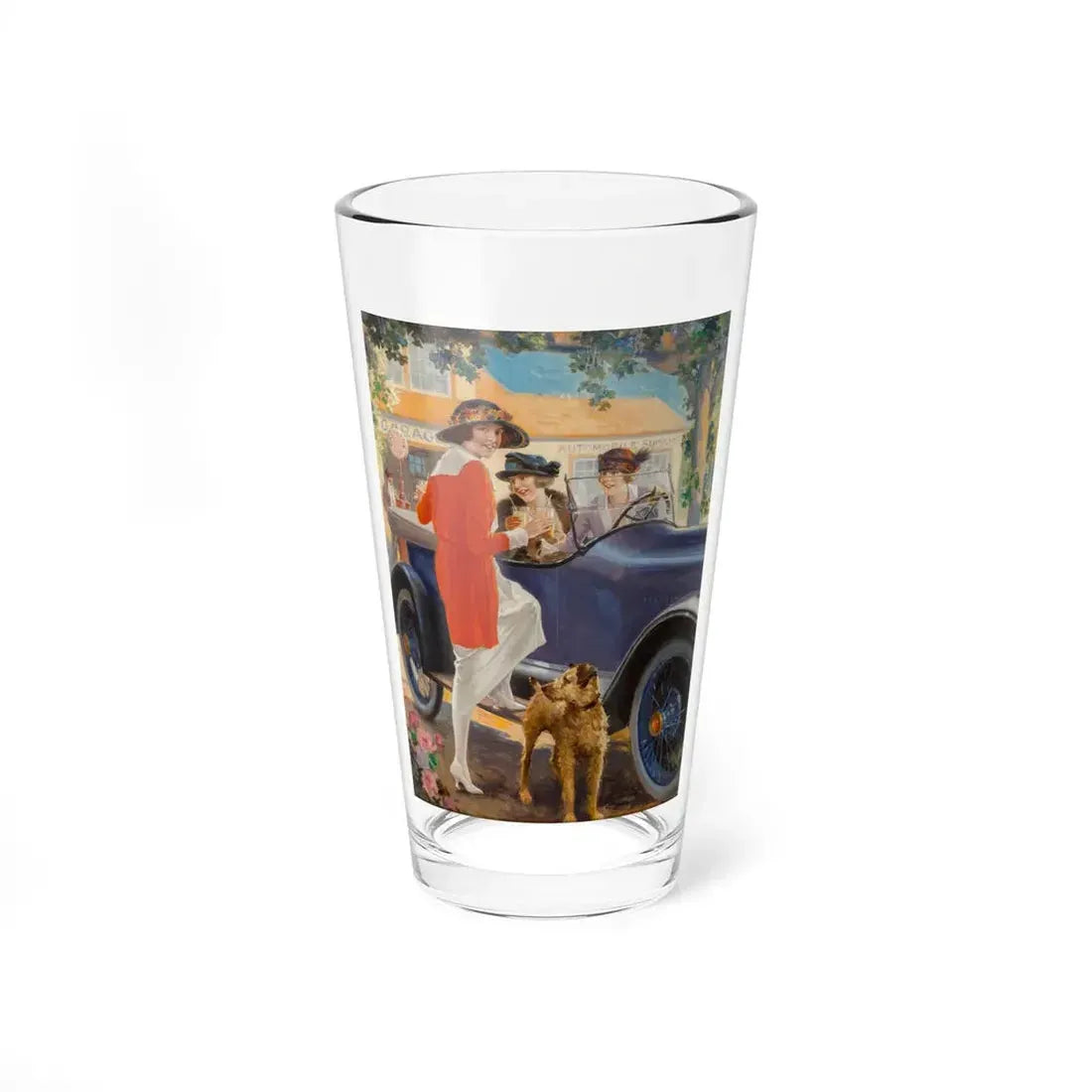 Pausing for Refreshments (Magazine Illustration) Pint Glass 16oz 16oz - Go Mug Yourself