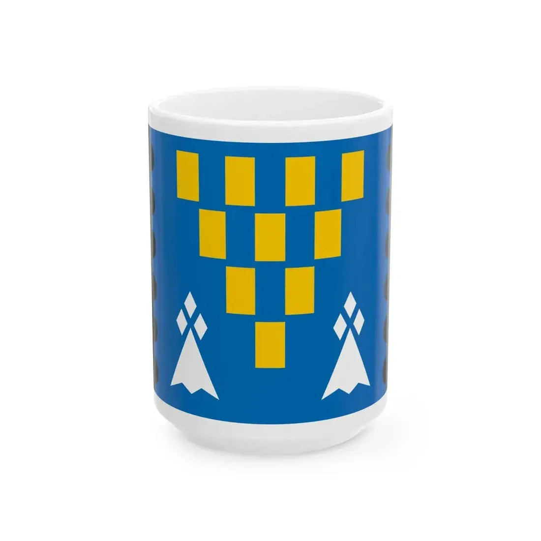 Pays de Baud District Flag (France) White Coffee Mug 15oz - Go Mug Yourself