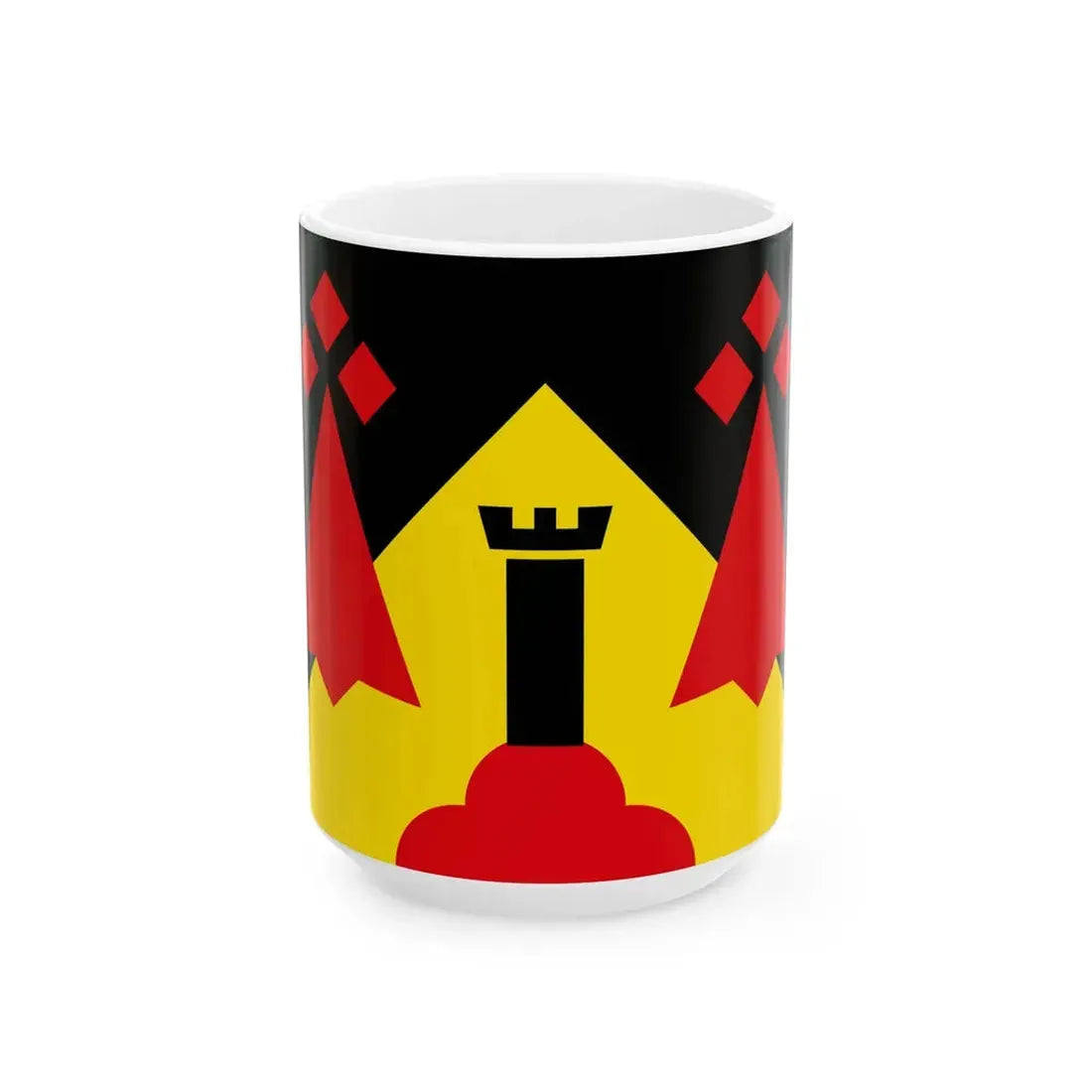 Pays de Calanhel traditional district flag (France) White Coffee Mug 15oz - Go Mug Yourself