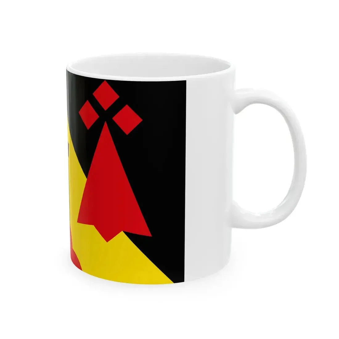 Pays de Calanhel traditional district flag (France) White Coffee Mug - Go Mug Yourself