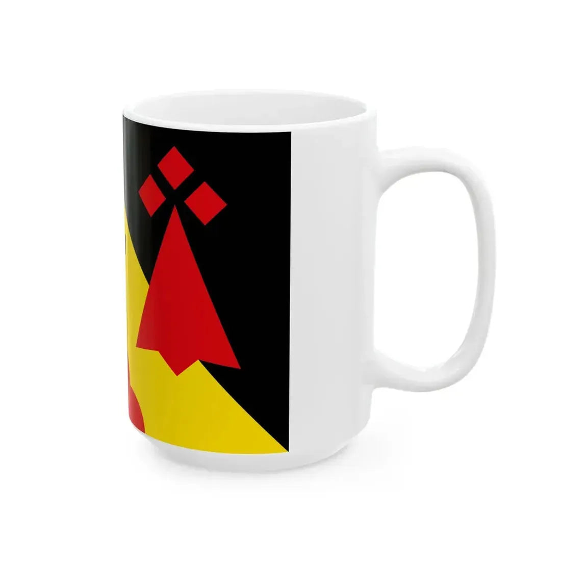 Pays de Calanhel traditional district flag (France) White Coffee Mug - Go Mug Yourself