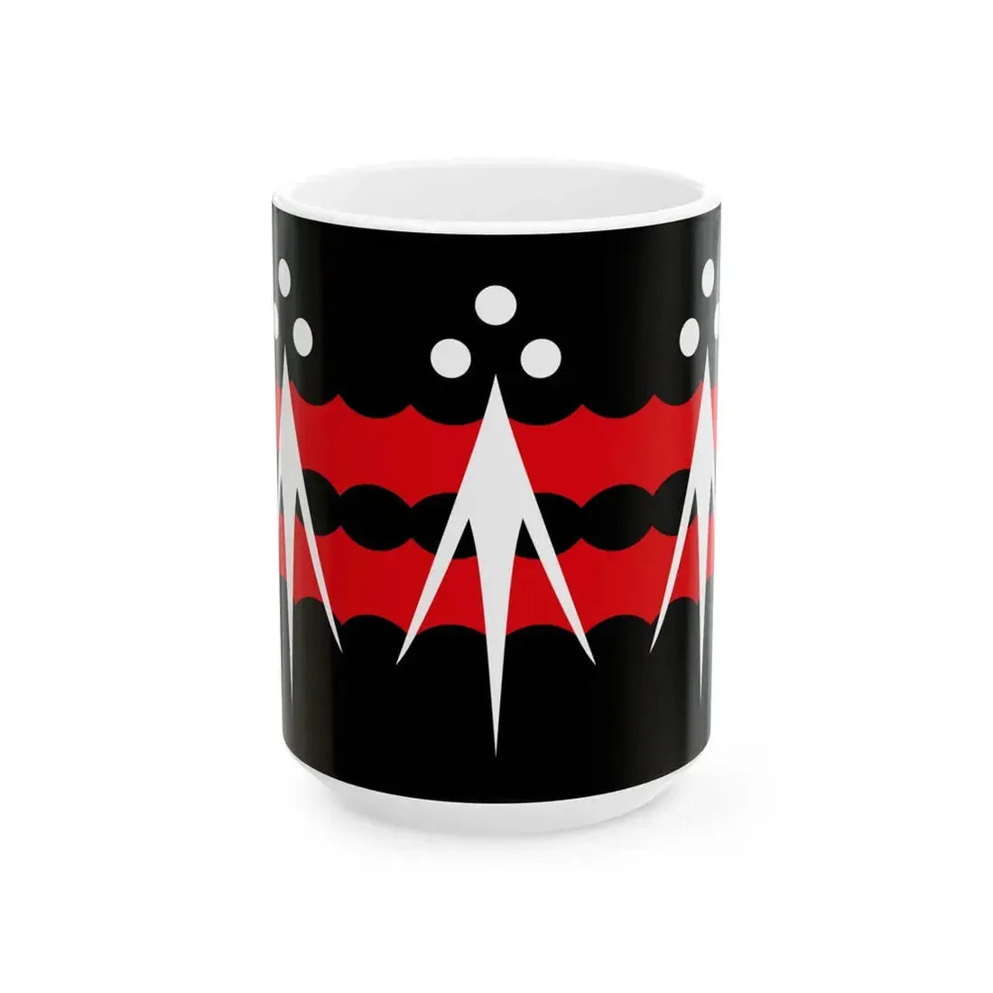 Pays de Lorient traditional district flag (France) White Coffee Mug 15oz - Go Mug Yourself