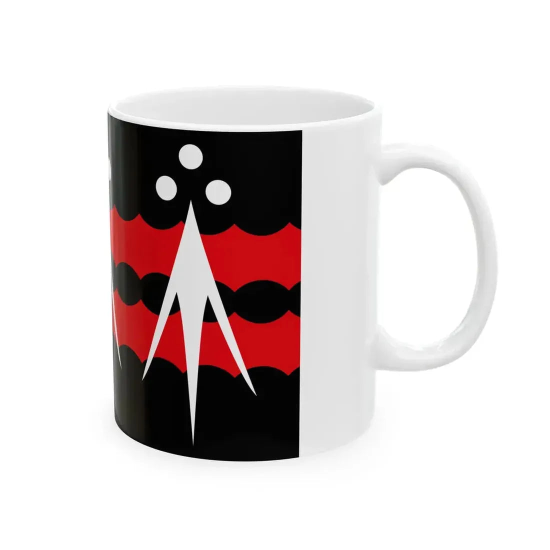 Pays de Lorient traditional district flag (France) White Coffee Mug - Go Mug Yourself