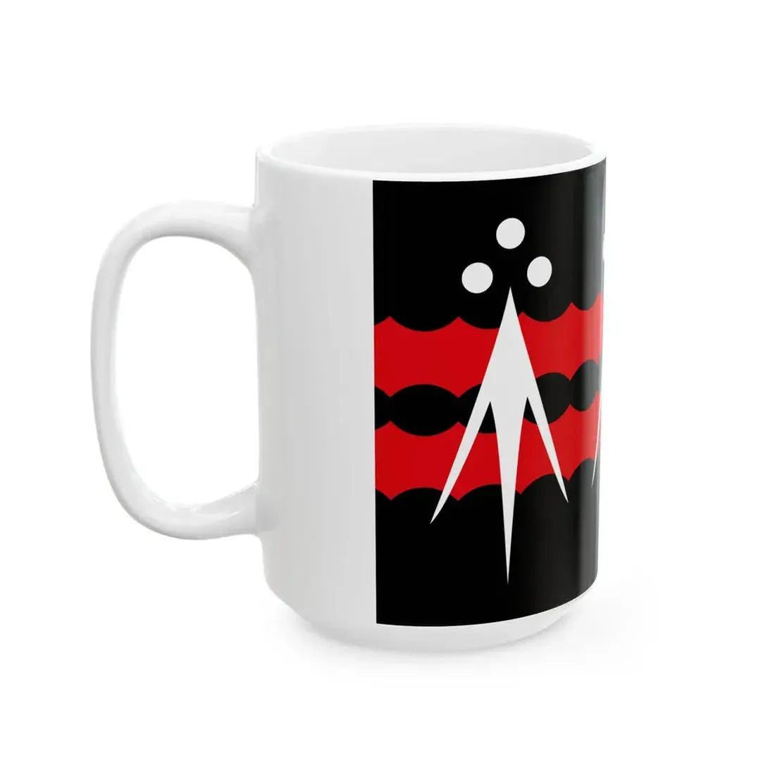 Pays de Lorient traditional district flag (France) White Coffee Mug - Go Mug Yourself