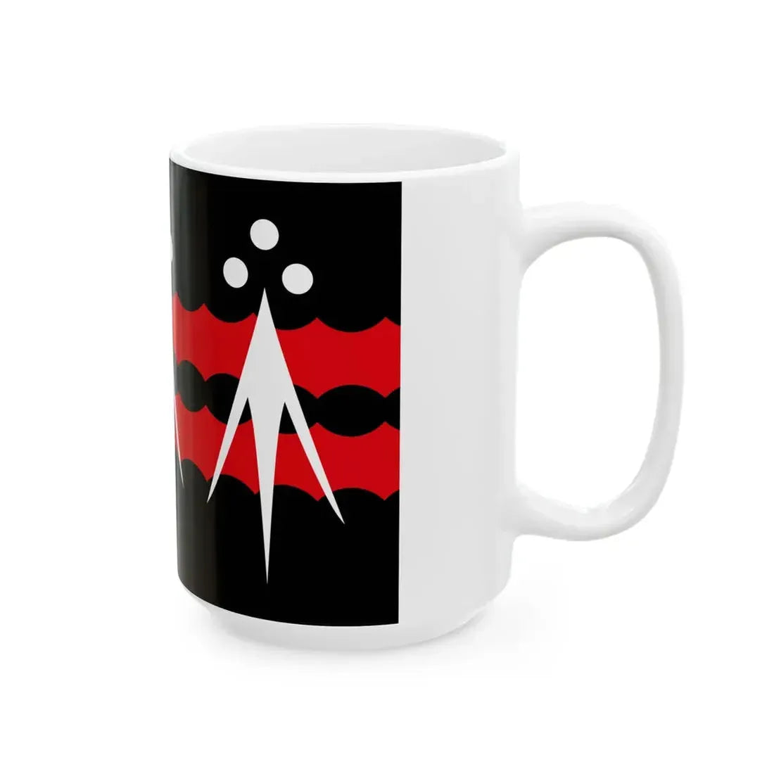 Pays de Lorient traditional district flag (France) White Coffee Mug - Go Mug Yourself