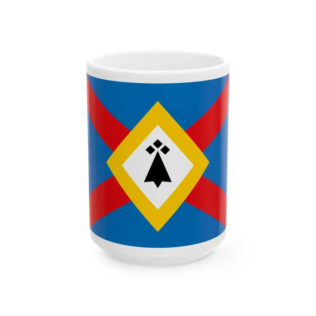 Pays de Loudeac District Flag (France) White Coffee Mug 15oz - Go Mug Yourself