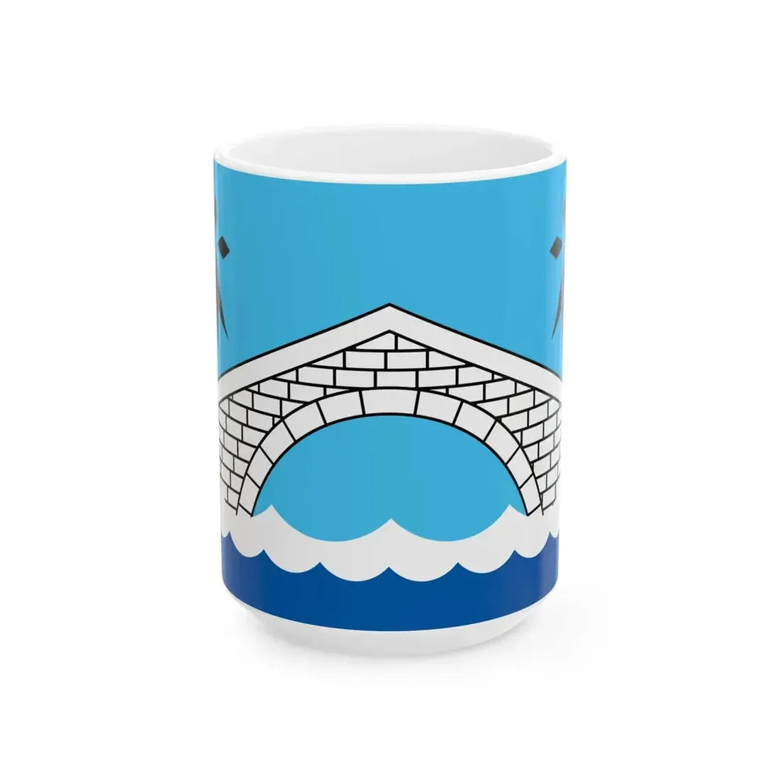Pays de Pontivy traditional district flag (France) White Coffee Mug 15oz - Go Mug Yourself