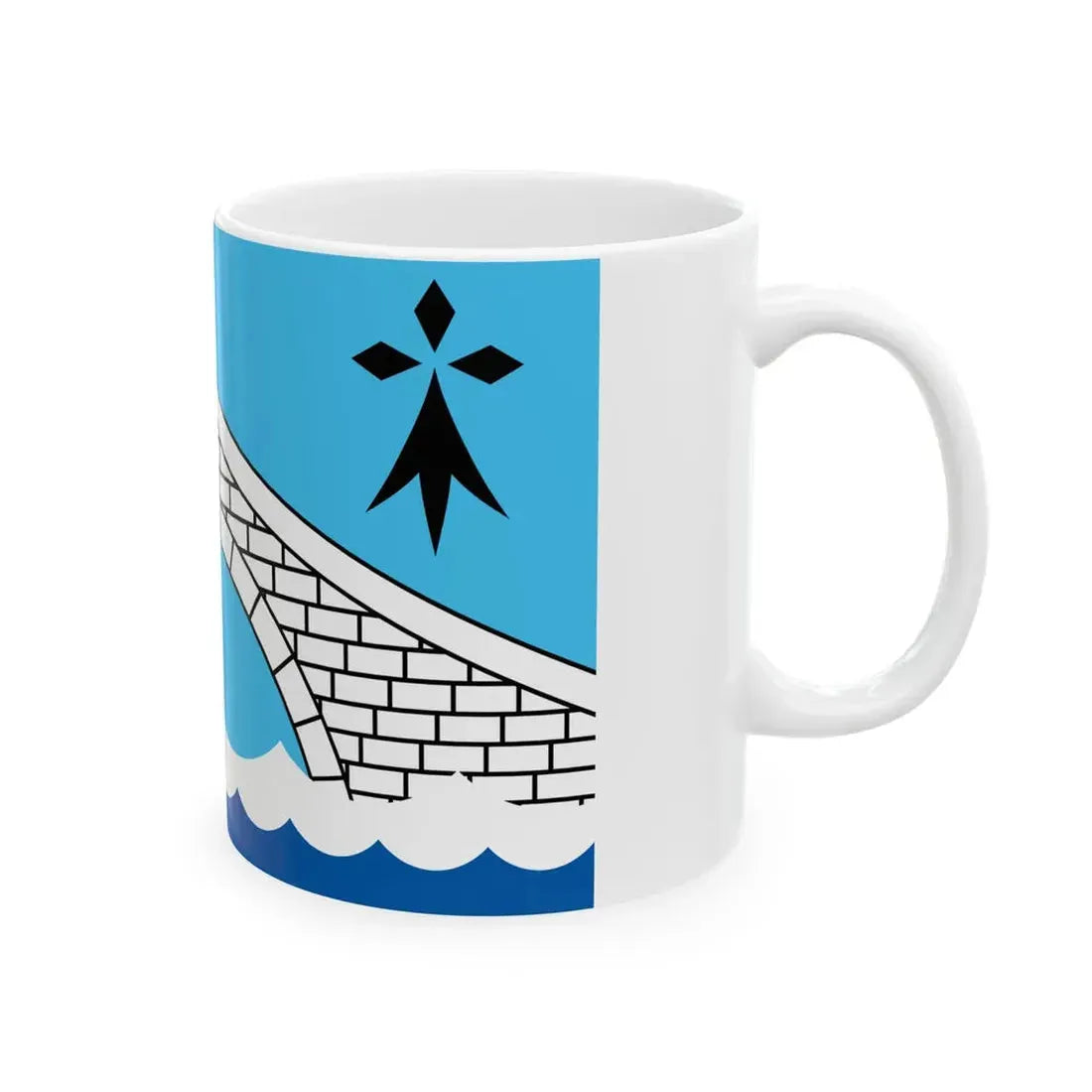 Pays de Pontivy traditional district flag (France) White Coffee Mug - Go Mug Yourself