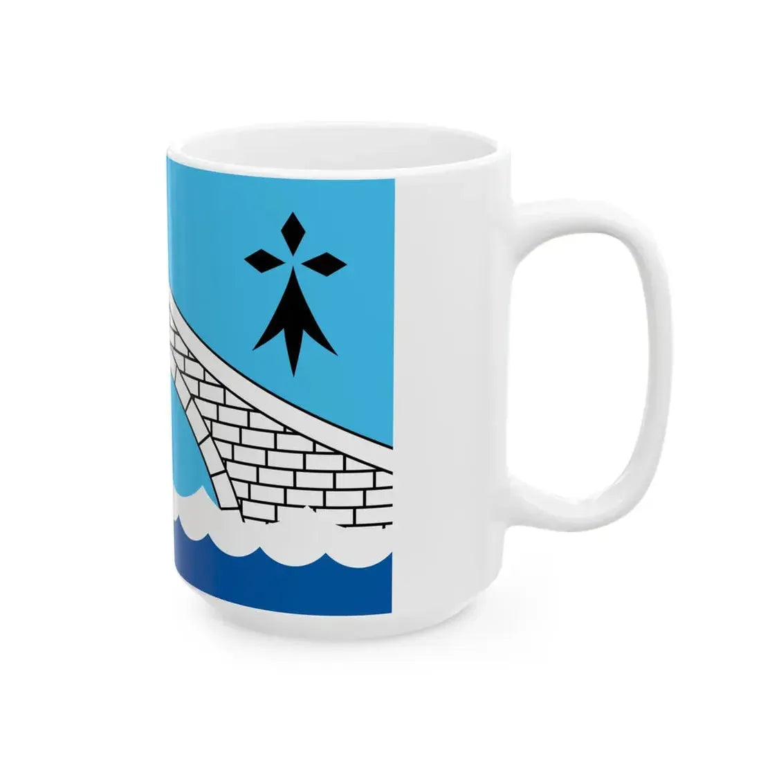 Pays de Pontivy traditional district flag (France) White Coffee Mug - Go Mug Yourself