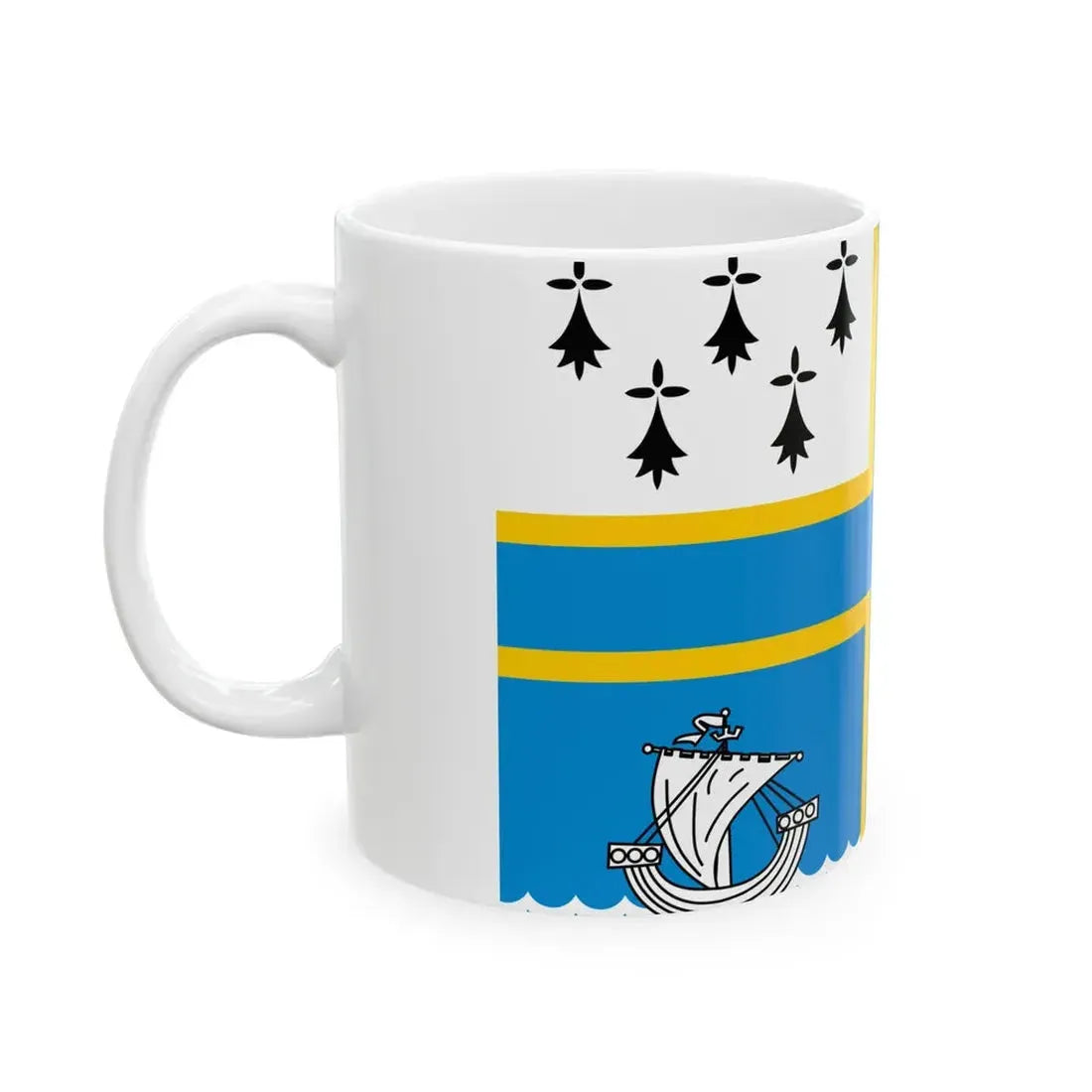 Pays de Redon traditional district flag (France) White Coffee Mug - Go Mug Yourself