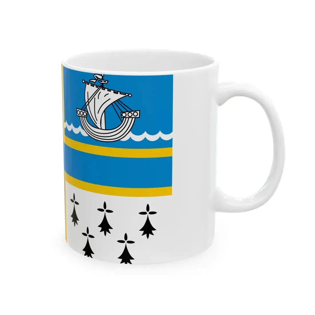 Pays de Redon traditional district flag (France) White Coffee Mug - Go Mug Yourself