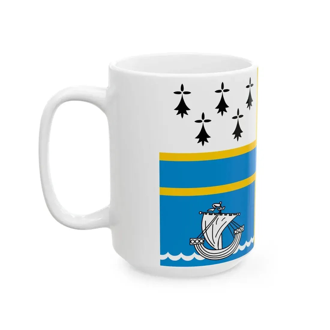 Pays de Redon traditional district flag (France) White Coffee Mug - Go Mug Yourself