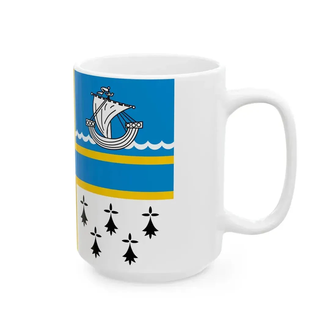 Pays de Redon traditional district flag (France) White Coffee Mug - Go Mug Yourself