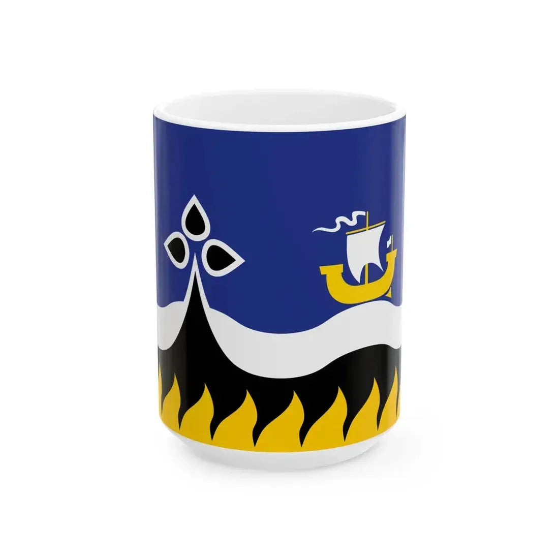 Pays Pagan traditional district flag (France) White Coffee Mug 15oz - Go Mug Yourself