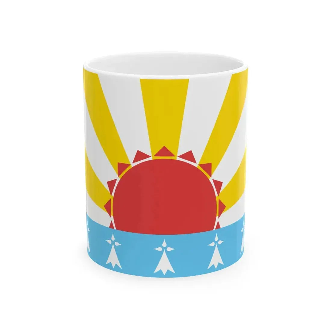Pays Rouzig traditional district flag (France) White Coffee Mug 11oz - Go Mug Yourself