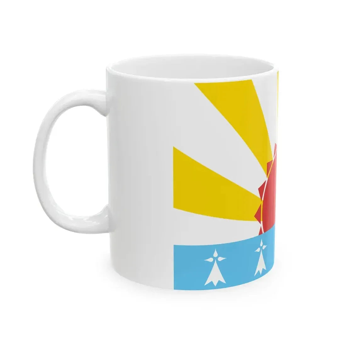 Pays Rouzig traditional district flag (France) White Coffee Mug - Go Mug Yourself