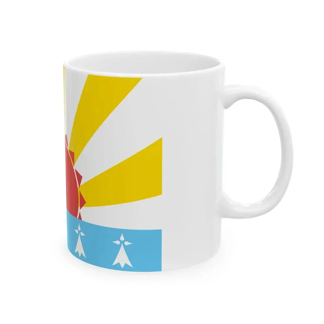 Pays Rouzig traditional district flag (France) White Coffee Mug - Go Mug Yourself