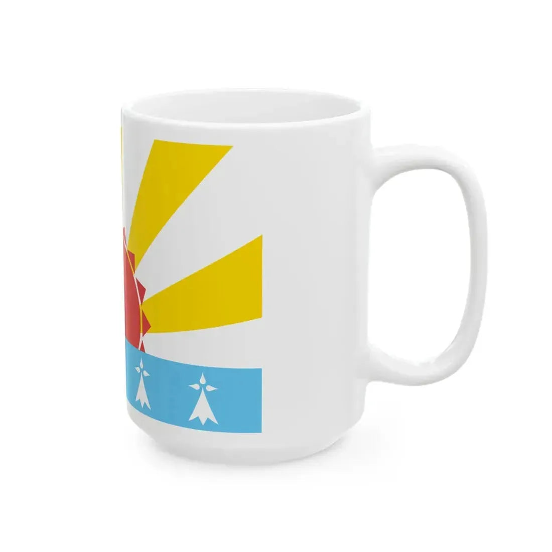 Pays Rouzig traditional district flag (France) White Coffee Mug - Go Mug Yourself