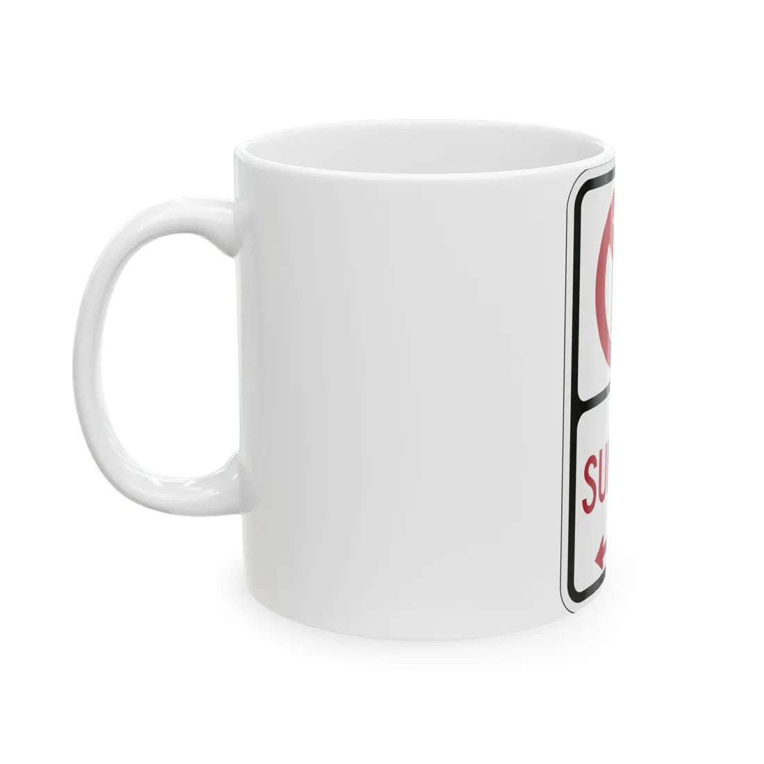 PBOT Road sign P1260D (Oregon) (Road Sign) White Coffee Mug - Go Mug Yourself