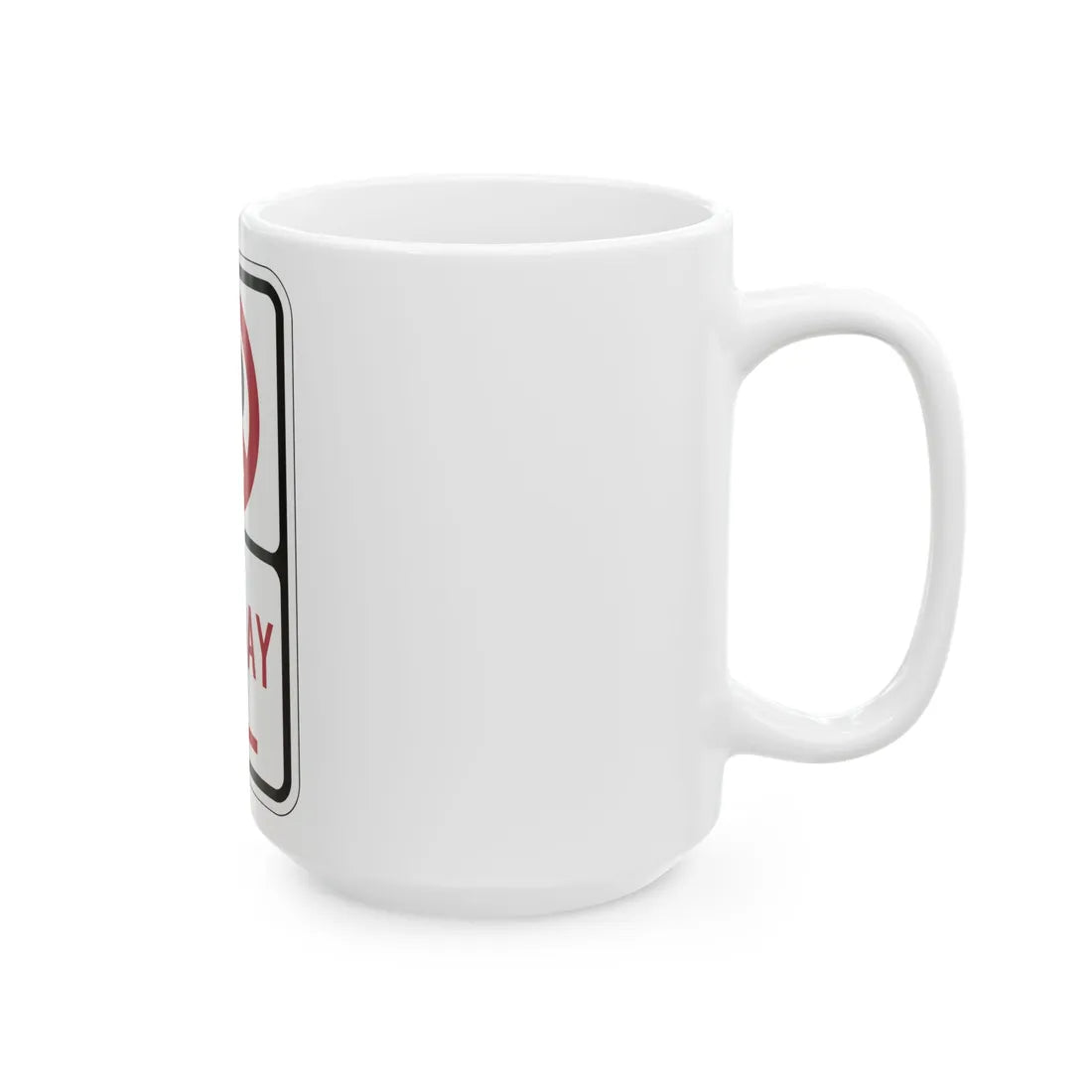 PBOT Road sign P1260R (Oregon) (Road Sign) White Coffee Mug - Go Mug Yourself