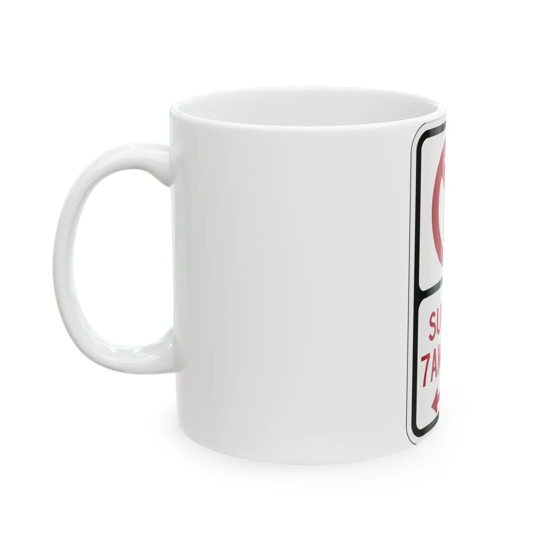 PBOT Road sign P1265D (Oregon) (Road Sign) White Coffee Mug - Go Mug Yourself