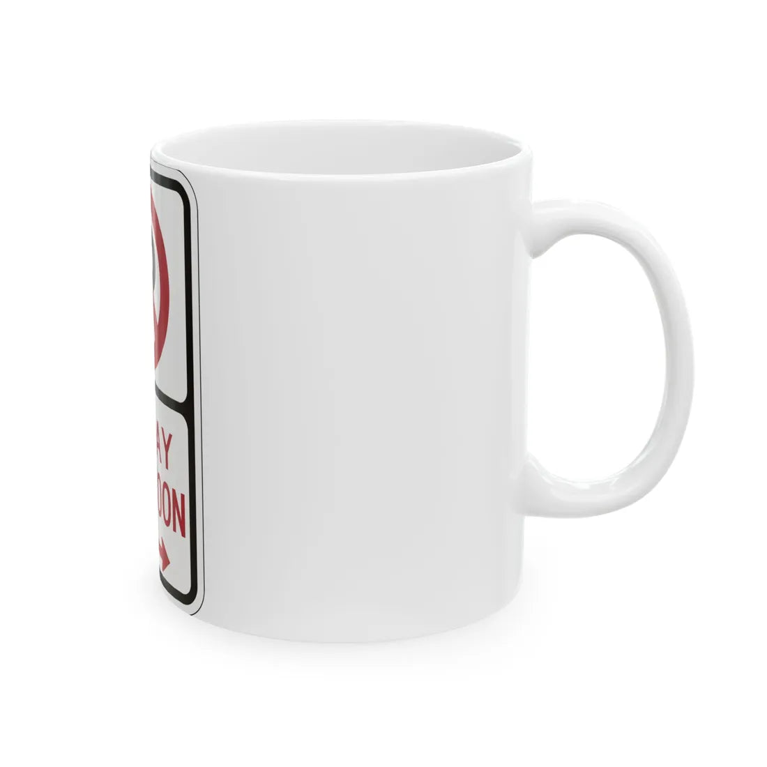PBOT Road sign P1265D (Oregon) (Road Sign) White Coffee Mug - Go Mug Yourself